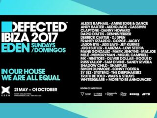 Defected Eden Ibiza 2017 season line-up poster. 2017 - Credits : Eden Ibiza