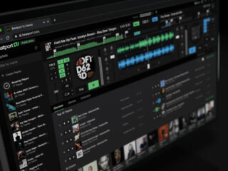 Beatport DJ two-deck interface